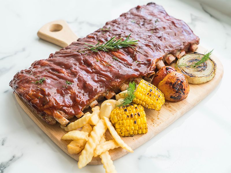 Costine con salsa barbecue