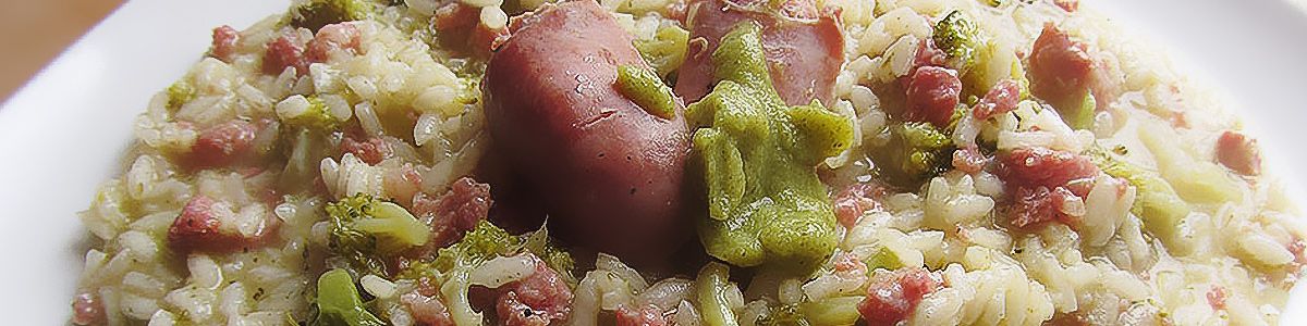 Riso con salsiccia e broccoli